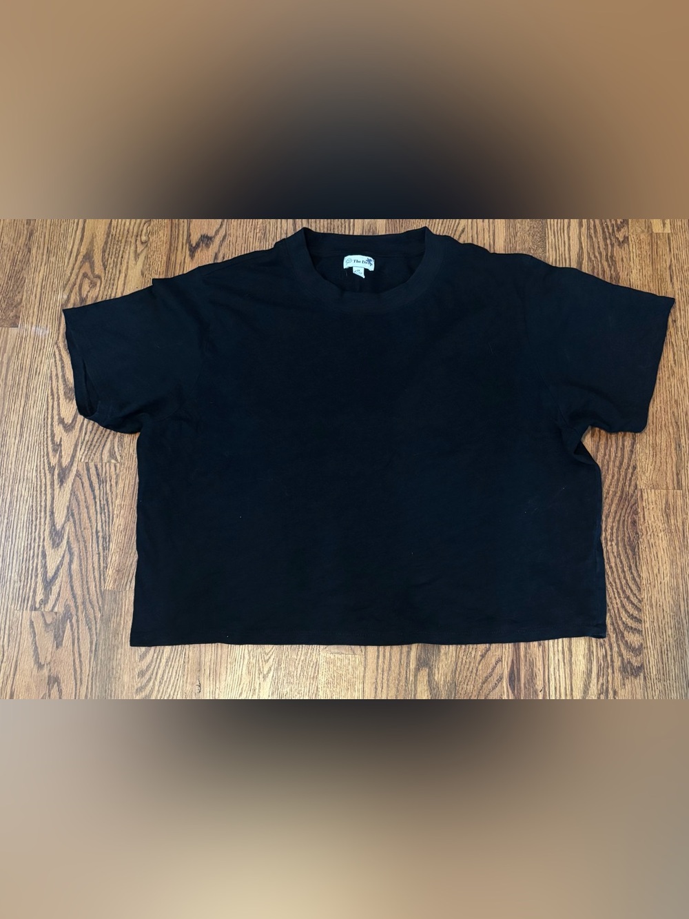 The Drop black crewneck crop T-shirt, size 2X
